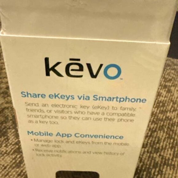 Kwikset Kevo 99250-002 Satin Nickel Smart Lock Deadbolt Bluetooth Touch-to-Open - Picture 2 of 5